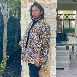 Gold Streaks Light weight Over-sized Jacket/Duster